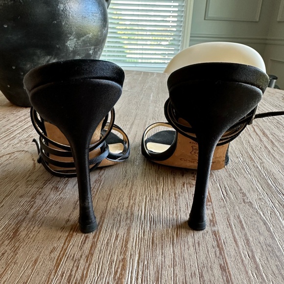Jimmy Choo Black Satin Stiletto Heels 39 - Picture 4 of 12